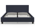 Milano Décor Sienna Luxury Queen Bed Frame & Headboard - Charcoal