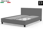 Milano Décor Sienna Luxury Double Bed Frame & Headboard - Grey