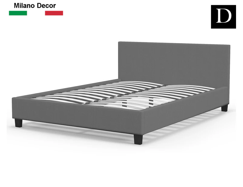 Milano Décor Sienna Luxury Double Bed Frame & Headboard - Grey