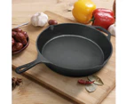 TOQUE Non-stick Frying Pan Cast Iron Steak Skillet Round BBQ Grill Cookware 30cm