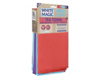 3pc White Magic Reusable 70x50cm Tea Towel Soft Absorbent Drying Cloth Rainbow