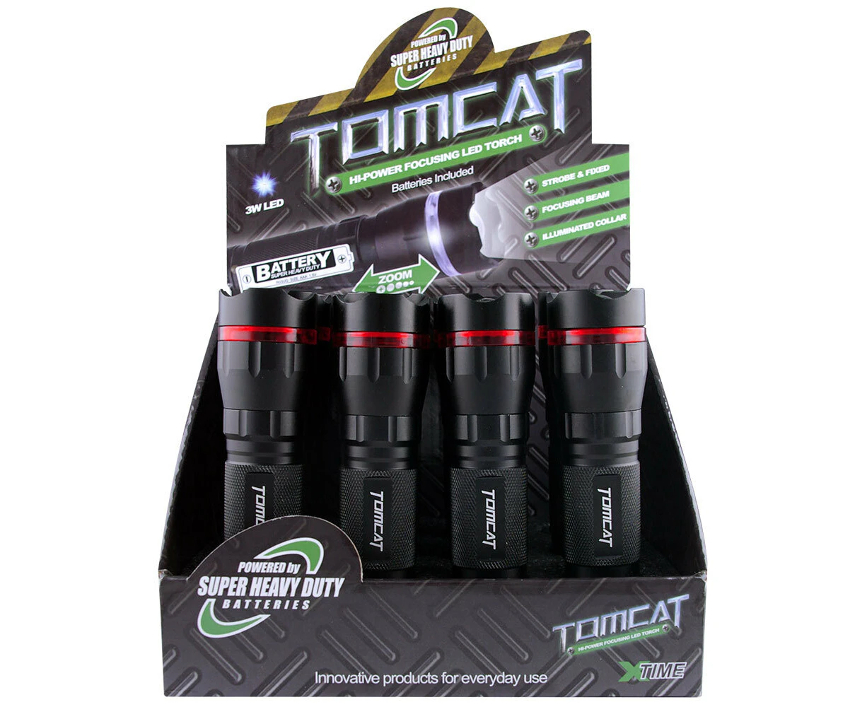 Tomcat 3W LED Focusing Torch Light Camping/Fishing Flashlight w/ AAA Batteries