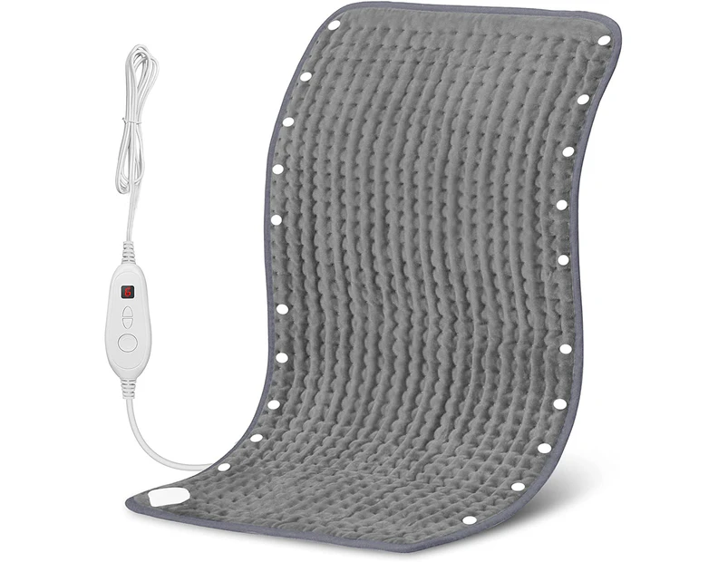 Heating Pad & Foot Warmer, 6 Temperature Settings & Auto Shut Off, 17”x33”, Washable Fast Heated Feet Warmers, Electric Heating Pads (Grey)