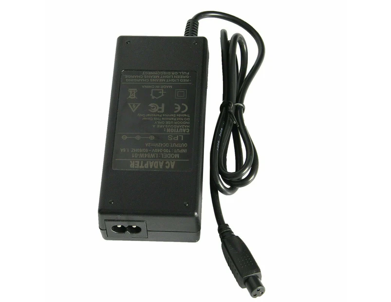 3 pin Charger Ac Adapter For Hoverboard Segway Electric Scooter 42V 2000mA CC