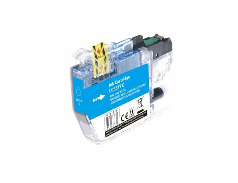 Compatible Brother LC-3317 Cyan Ink Cartridge - 550 pages