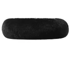 Paw Paws 80cm Large Faux Fur Donut Dog Bed - Black