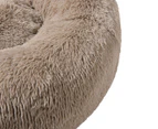 Paw Paws 100cm Extra Large Faux Fur Donut Dog Bed - Tan