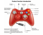 Controller For Microsoft Xbox 360 Console & Windows PC Compute Joystick Wired | Red