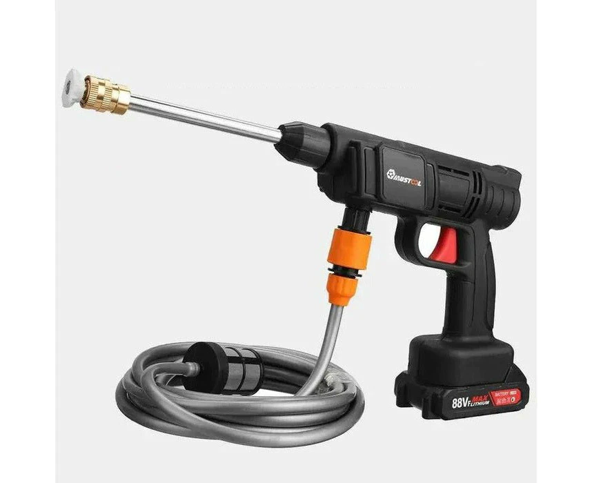 High Pressure Wireless Cordless Car Washer Gun W/ Hose & 88V Battery Spray Cleaner