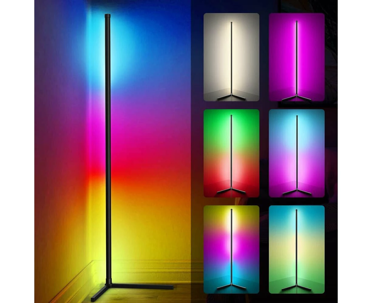 RGB LED Floor Corner Lamp Light Stand Bluetooth Streaming Gaming Decoration