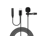 Type-C USB-C Clip-on Lapel Mic Lavalier Microphone Stereo Recording Condenser for Samsung / OnePlus / Pixel