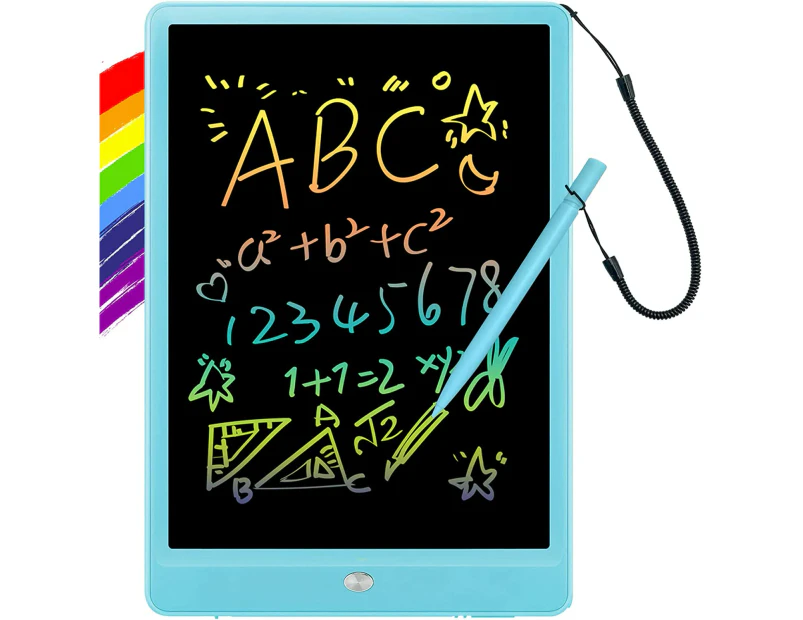 10 Inch LCD Writing Tablet Colorful Doodle Board Drawing Tablet Erasable Reusable Writing Pad Educational toys -Blue
