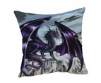 Cushion Cover 45cm x 45cm Double Sided Print Evil Purple Dragon City Nemesis