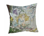 Cushion Cover 45cm x 45cm Double Sided Print Fairytale Drawings Aria Fairy and Friends