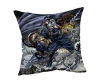 Cushion Cover 45cm x 45cm Double Sided Print Fantasy Aries Warrior and Legendary Creatures