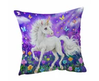 Cushion Cover 45cm x 45cm Double Sided Print Girly Fantasy Designs Butterflies and Unicorn