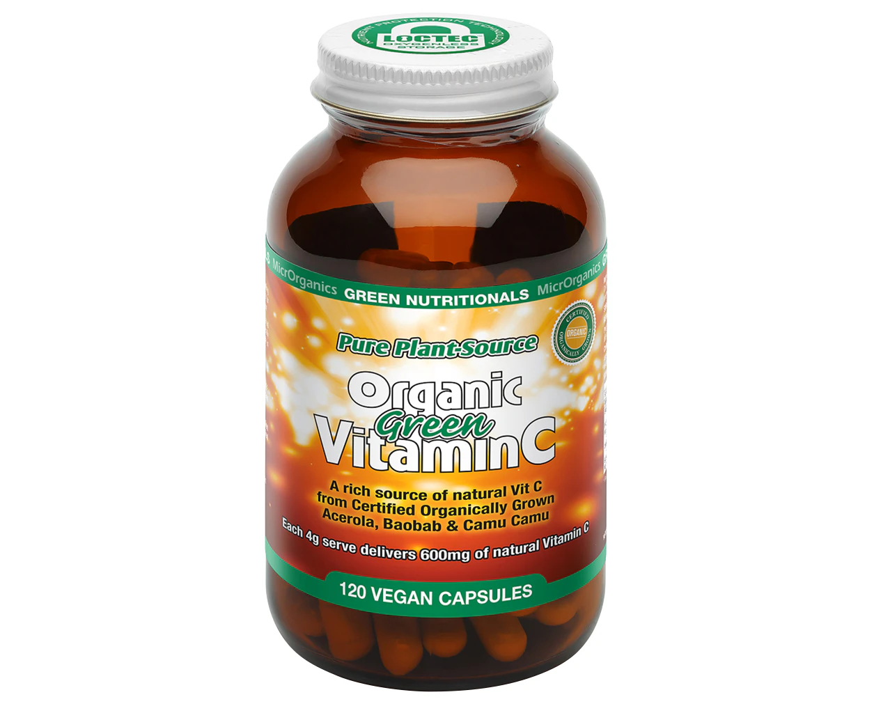 Green Nutritionals Pure PlantSource Organic Green Vitamin C 120vc