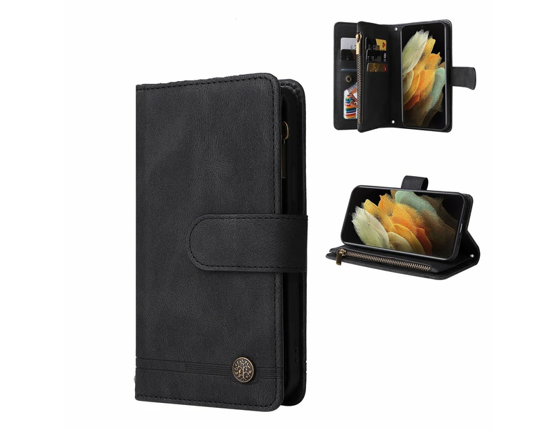 Oppo A73 Case Wallet Cover Black