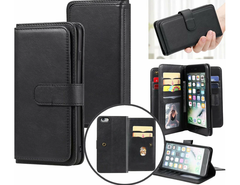 iPhone 6 Plus Case Wallet Cover Black