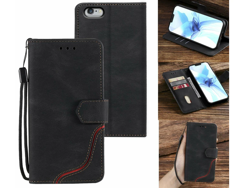 iPhone 7 Case Wallet Cover Black