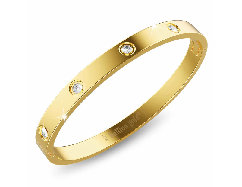 Cecelia Stainless Steel Bangle in Gold