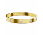 Cecelia Stainless Steel Bangle in Gold