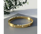 Cecelia Stainless Steel Bangle in Gold