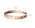 Carrie Stainless Steel Bangle in Rose Gold