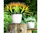 Fake Plants Unfading UV-Resistant No Need to Water Vibrantly Colored Realistic Decoration Maintenance Free Artificial Fall Fake Grasses for Garden-Yellow