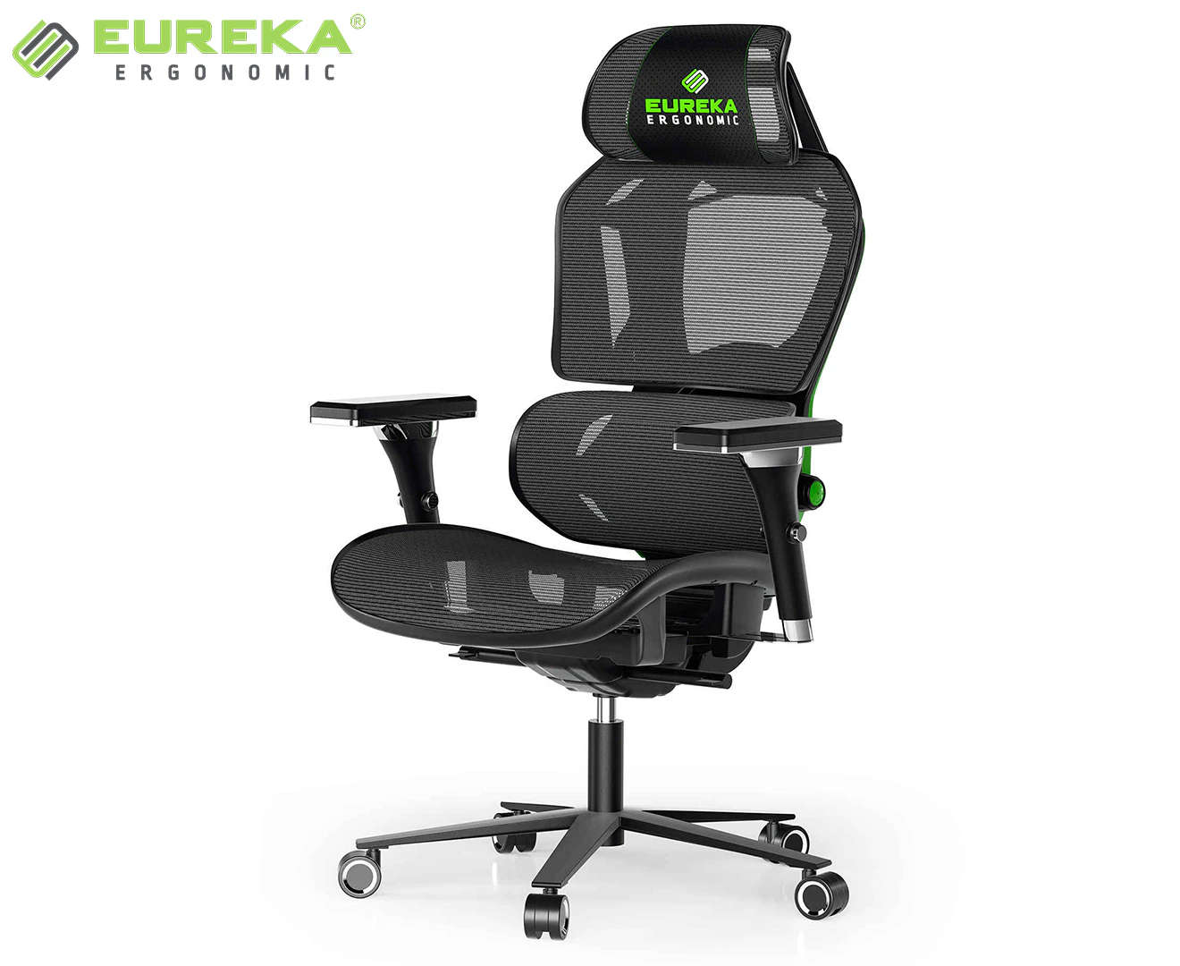 Eureka GC05 Typhon Series Ergonomic Mesh Gaming Chair - Black/Green