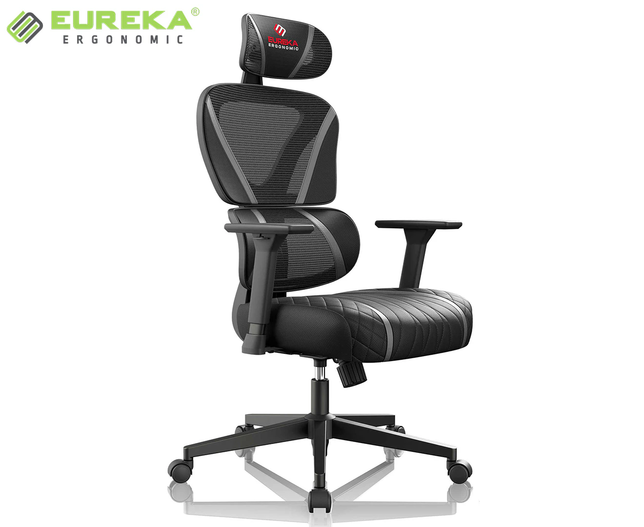 Eureka GC06 Norn Series Ergonomic Gaming Chair - Black/Grey