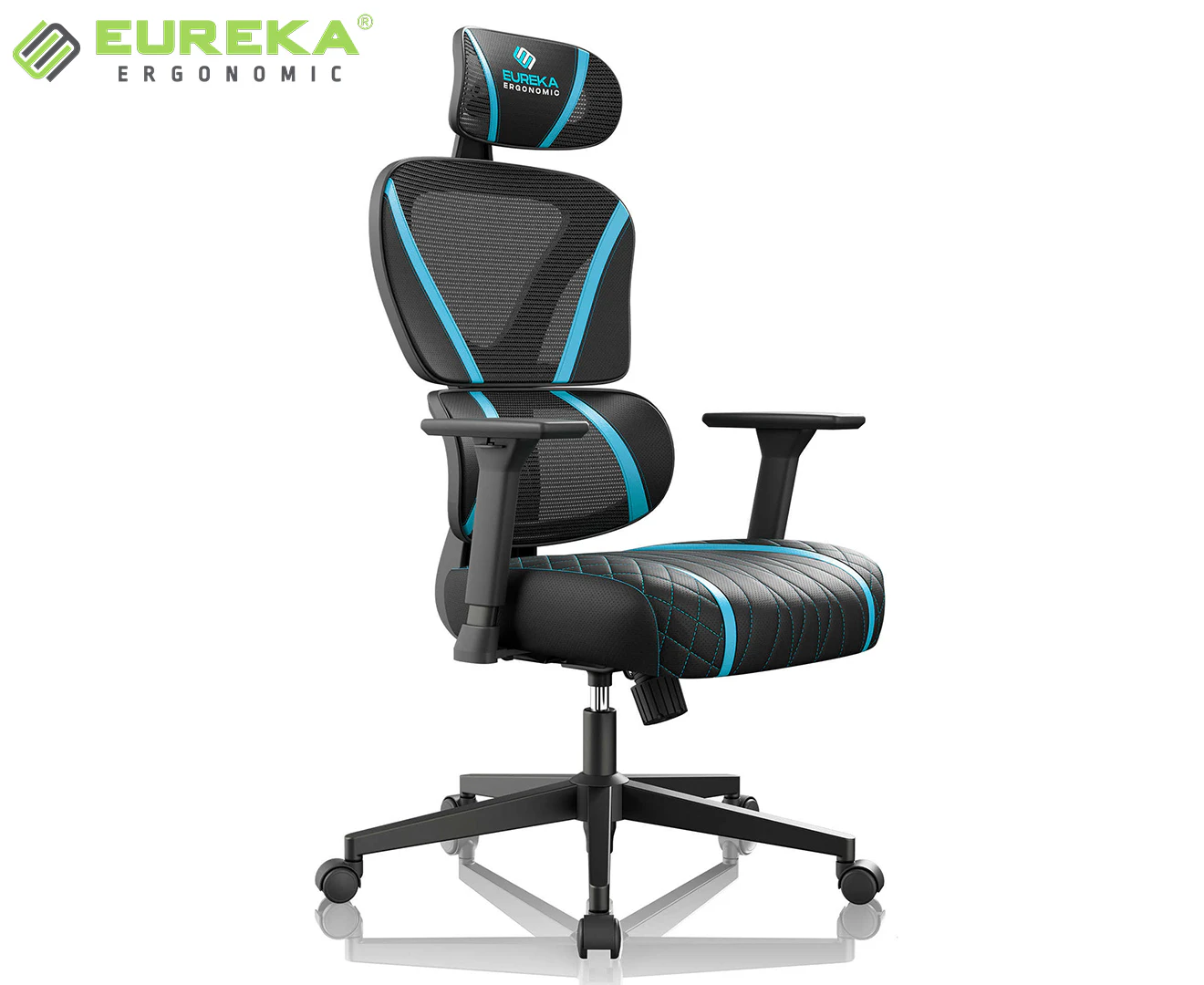 Eureka GC06 Norn Series Ergonomic Gaming Chair - Black/Blue