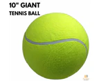 10" GIANT TENNIS BALL for Autographs Signatures Kids Games Yellow Jumbo Toy