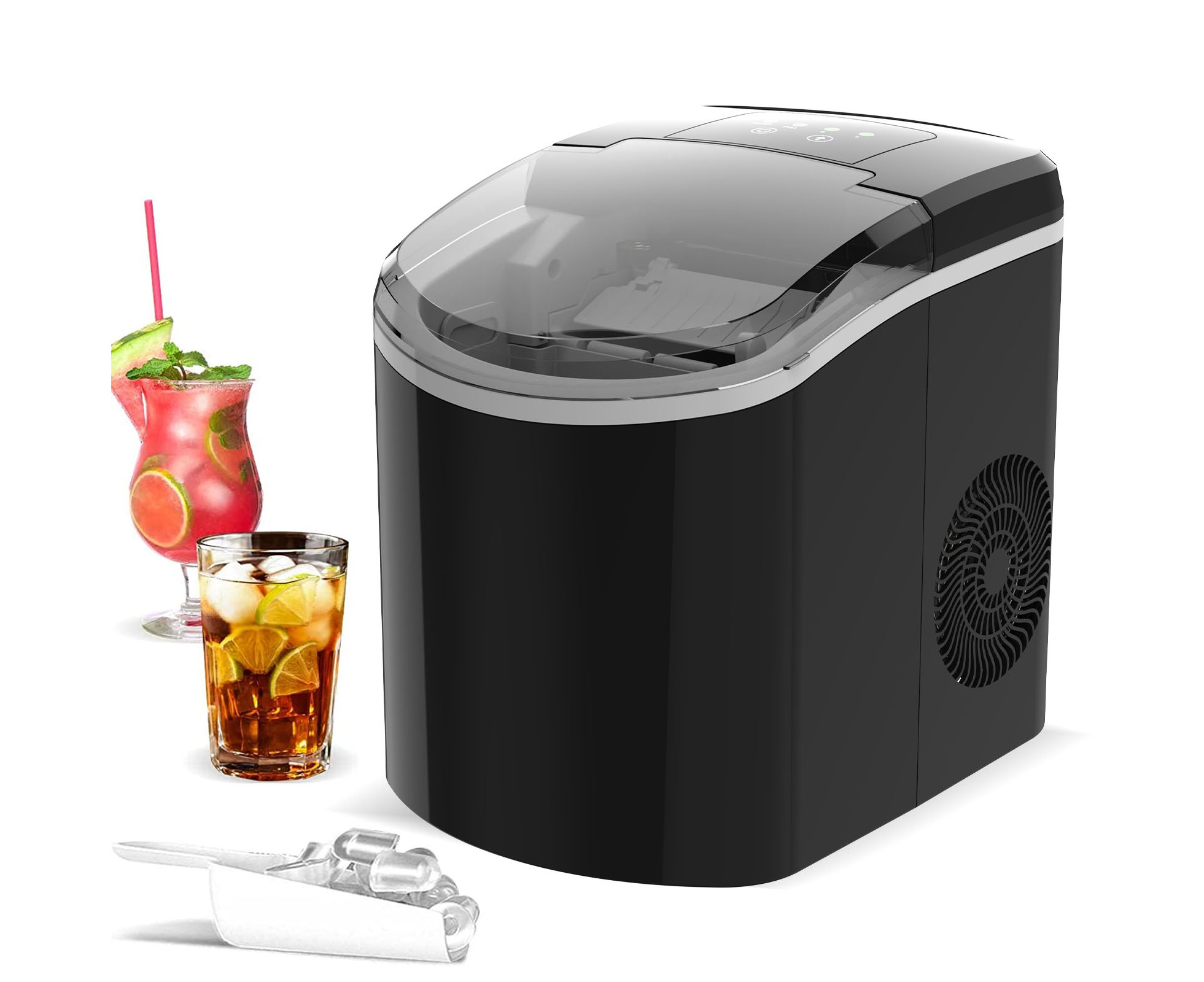 Buy BHTOP Portable Ice Maker Machine for Countertop, Ice Cubes Ready in 6  Mins, Make 26 lbs Ice in 24 Hrs with LED Display Perfect for Parties Mixed  Drinks in Barbie Pink