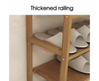 (4 Tiers) Layers Bamboo Shoe Rack Storage Organizer Wooden Shelf Stand Shelves