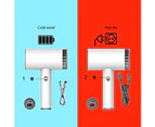 USB Cordless Hair  Dryer  Portable Hairdryer  Diffuser Constant Electric Hair Dryer Cordless USB Quick Drying Low Noise Household Blow Dryer - White
