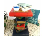 Side Table, corner Stool, Plant Stand Raintree Wood Natural Finish-Book Stack