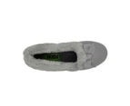 Panda Electra Ladies Slippers Slip on Cosy Furry Trim Bow Front Comfy Sole - Grey