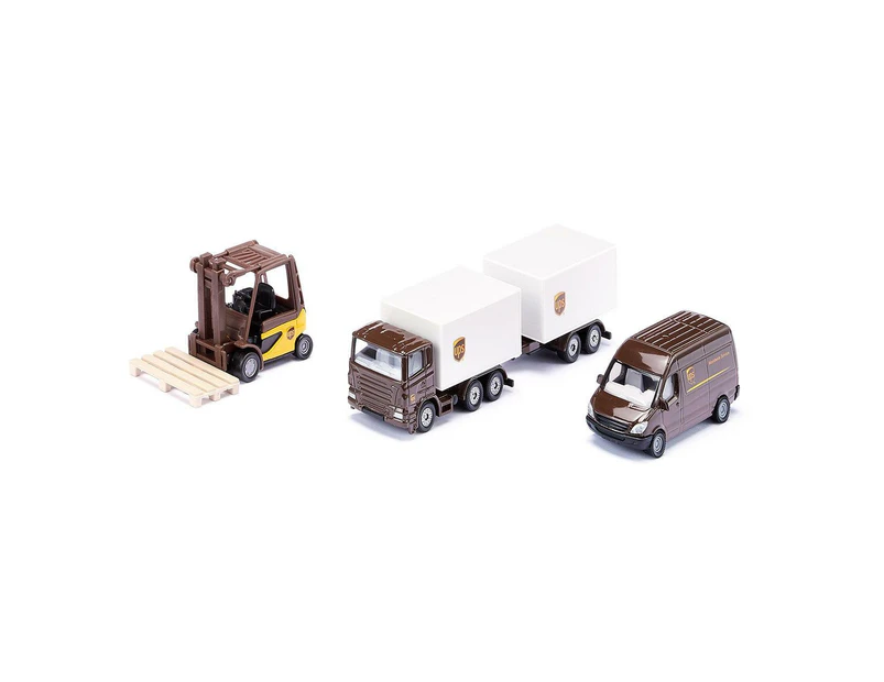 Siku - Ups Logistics 3 X Vehicle Set Playset