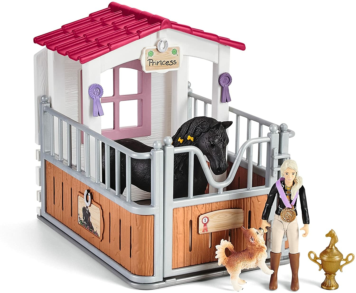 Schleich - Horse Club Horse Stall With Horse Club Tori And Princess ...