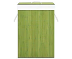 vidaXL Bamboo Laundry Basket with Single Section Green