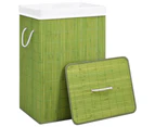 vidaXL Bamboo Laundry Basket with Single Section Green