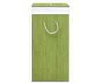 vidaXL Bamboo Laundry Basket with Single Section Green