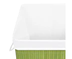 vidaXL Bamboo Laundry Basket with Single Section Green