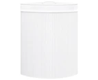 vidaXL Bamboo Corner Laundry Basket White 60 L