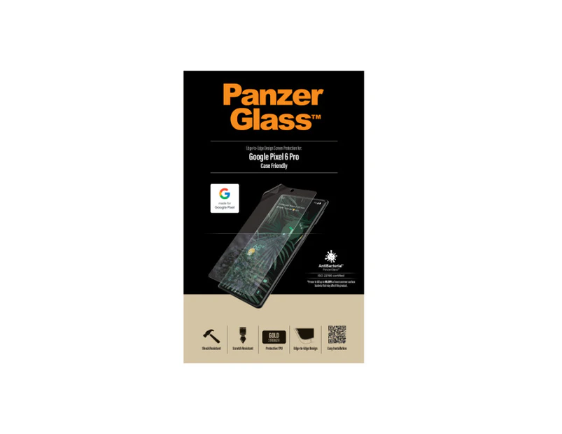 PanzerGlass Case-Friendly Screen Protector Guard For Google Pixel 6 Pro Black
