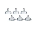 Tommee Tippee Closer to Nature Baby Bottle Teats, Medium Flow - Breast-Like, Anti-Colic Valve, Soft Silicone, Pack of 6, Clear - Catch