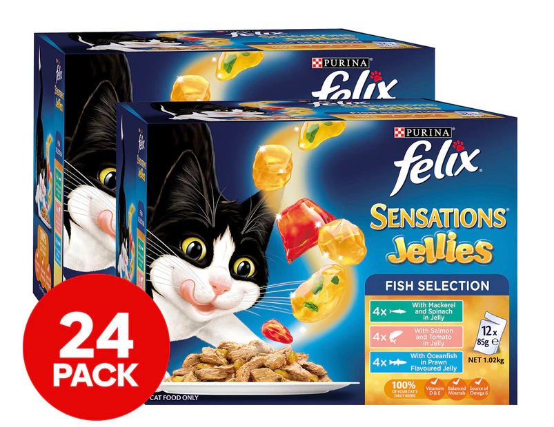 2 x FELIX Sensations Fishy Selection Wet Cat Food 12x85g