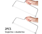 1/2PCS Double Line Cake Cut Slicer Adjustable Stainless Steel Device C—2PCS