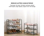Shoe Rack Storage Organizer Shelf Stand Shelves 4 Tiers Layers Shoe Storage